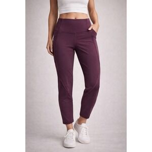 Athleta Vitality Stash Pocket 7/8 Tight Women's S Plum  Yoga Leggings Minimalist